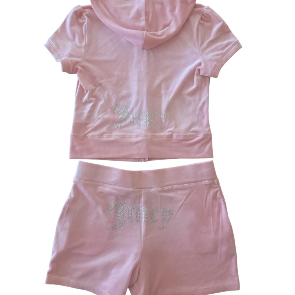 Juicy Couture Tracksuit Short Sleeve Hoodie and Shorts Set